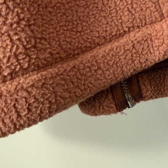 Women's Cozy Fleece Jacket - Rust XL - Picture 7 of 8